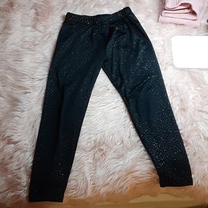 Glitter black toddler leggings